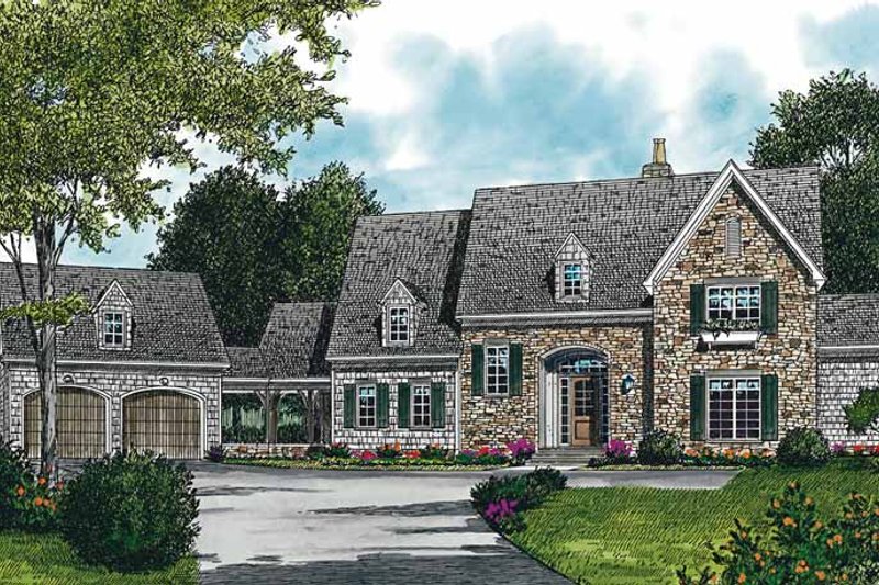 House Blueprint - Country Exterior - Front Elevation Plan #453-227