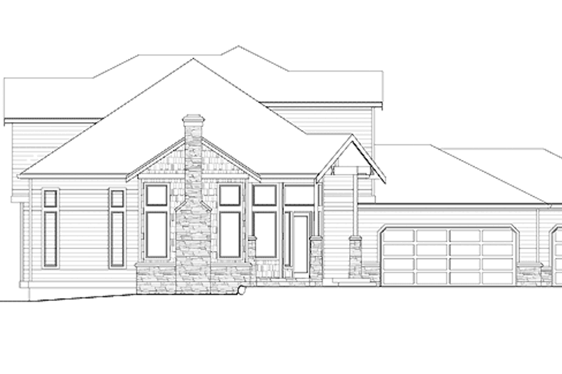 House Blueprint - Contemporary Exterior - Front Elevation Plan #951-17