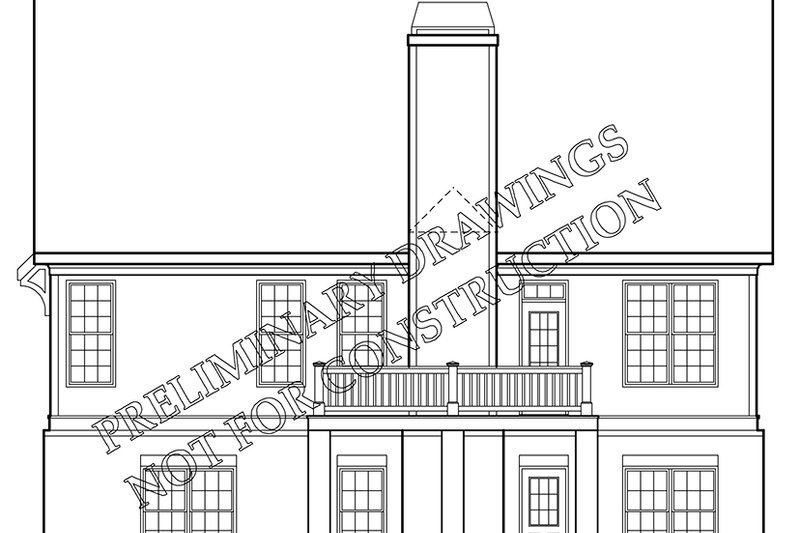 Home Plan - Exterior - Rear Elevation for Colonial House Plan #927-973 - 3 bed, 2.5 bath