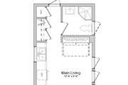 Modern Style House Plan - 1 Beds 1 Baths 312 Sq/Ft Plan #914-2 