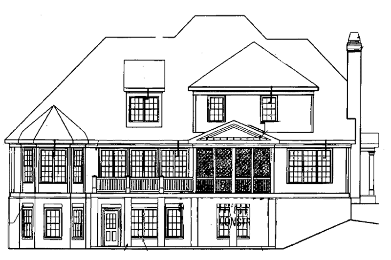 Home Plan - Exterior - Rear Elevation for Country House Plan #927-366 - 4 bed, 3.5 bath