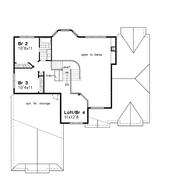 Home Plan - Country Floor Plan - Upper Floor Plan #320-514