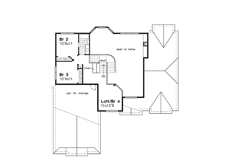 Home Plan - Floor Plan - Upper Floor for Country House Plan #320-514 - 4 bed, 2.5 bath