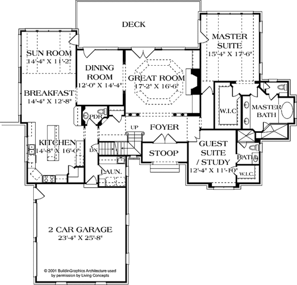 Architectural House Design - Traditional Floor Plan - Main Floor Plan #453-562