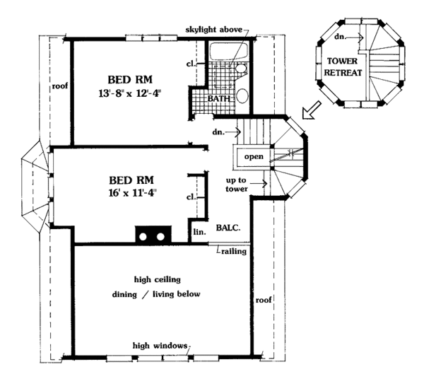 Dream House Plan - Country Floor Plan - Upper Floor Plan #456-86