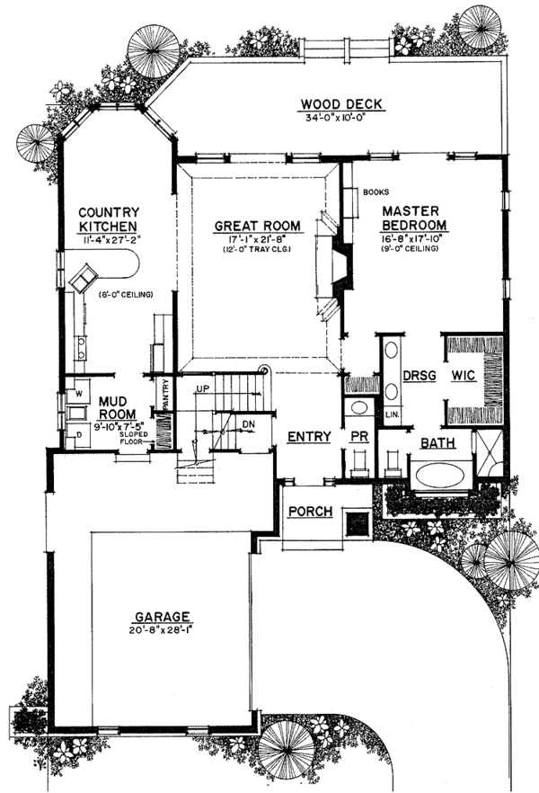 Dream House Plan - Country Floor Plan - Main Floor Plan #1016-38