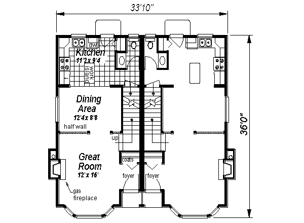 Traditional Floor Plan - Main Floor Plan #18-2003