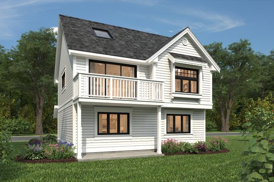 House Plan Design - Exterior - Front Elevation for Farmhouse House Plan #47-1079 - 1 bed, 1 bath