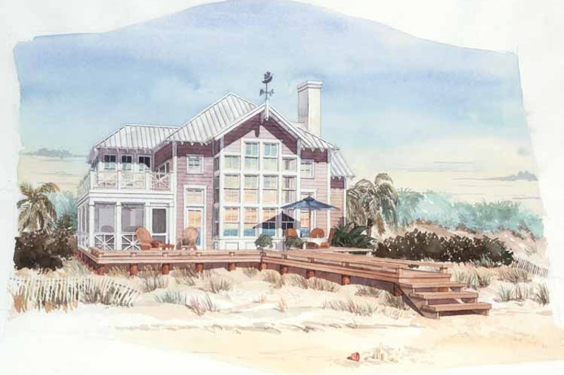 Home Plan - Exterior - Rear Elevation 1 for Craftsman House Plan #429-194 - 3 bed, 2 bath