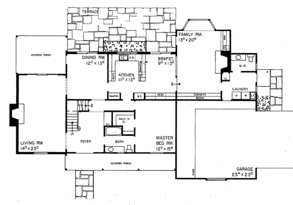 House Blueprint - Floor Plan - Main Floor Plan #72-635