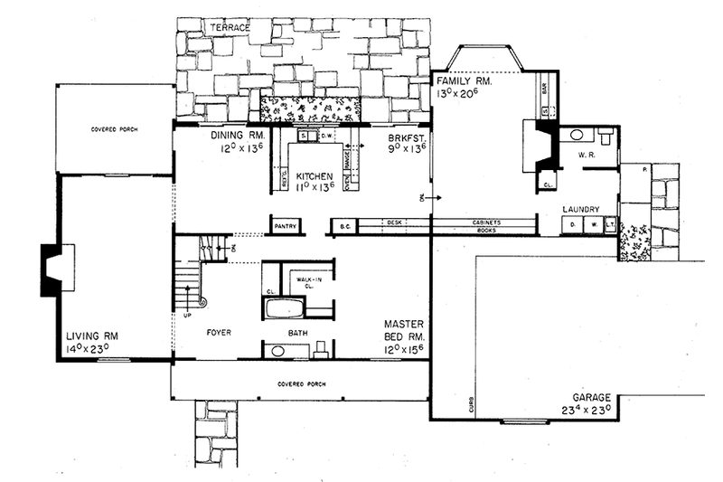 Dream House Plan - Floor Plan - Main Floor House Plan #72-635 - 4 bed, 2.5 bath