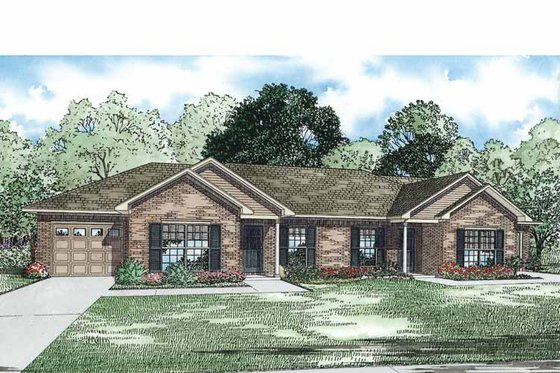 Exterior - Front Elevation 3 for Traditional House Plan #17-3334 - 4 bed, 4 bath