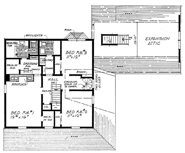 House Plan Design - Country Floor Plan - Upper Floor Plan #315-122