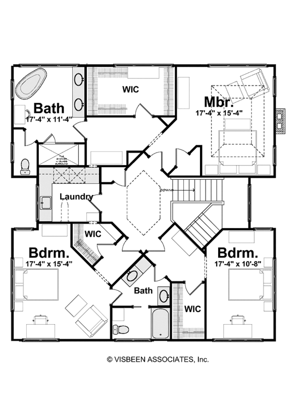Architectural House Design - Prairie Floor Plan - Upper Floor Plan #928-226
