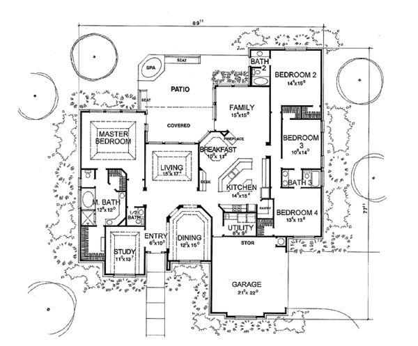 House Design - European Floor Plan - Main Floor Plan #472-91