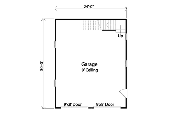 Floor Plan - Main Floor for Farmhouse House Plan #22-427, 0 bath