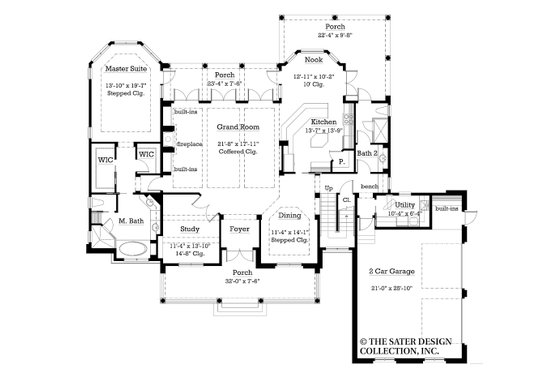 Floor Plan - Main Floor for Traditional House Plan #930-11 - 3 bed, 3 bath