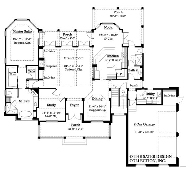 Architectural House Design - Traditional Floor Plan - Main Floor Plan #930-11