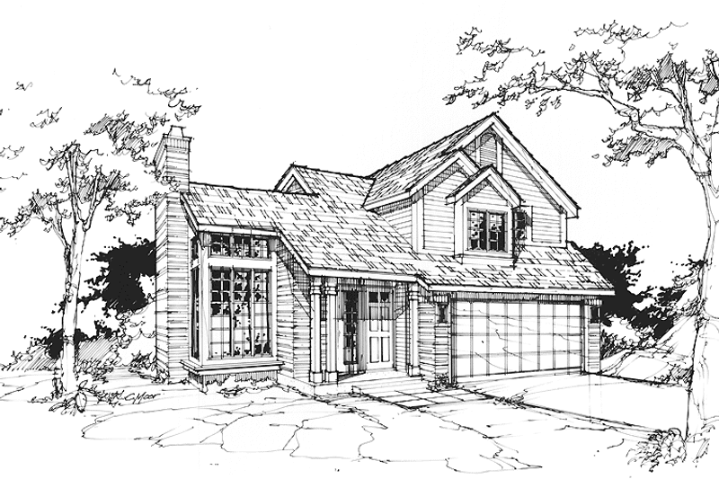 Architectural House Design - Exterior - Front Elevation 3 for Bungalow House Plan #320-713 - 3 bed, 2.5 bath