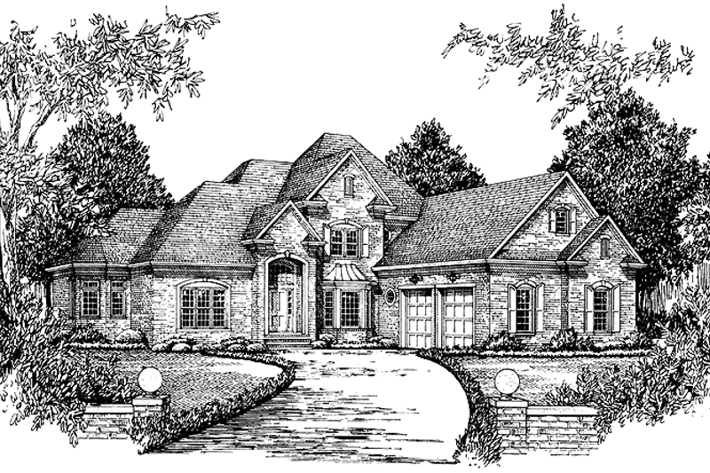 Home Plan - Exterior - Front Elevation 3 for Traditional House Plan #453-394 - 4 bed, 3.5 bath