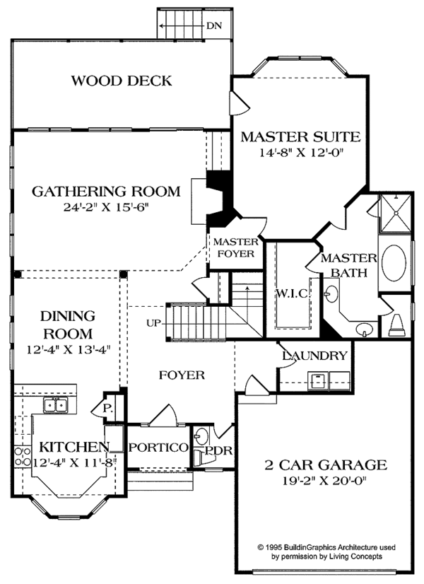 Home Plan - Country Floor Plan - Main Floor Plan #453-443