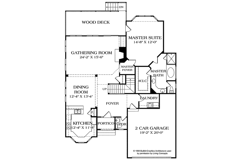 Home Plan - Floor Plan - Main Floor for Country House Plan #453-443 - 4 bed, 3.5 bath