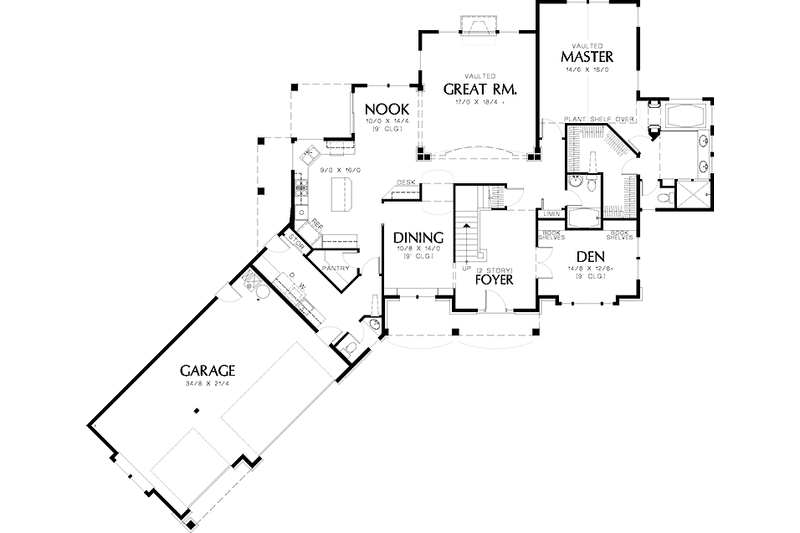 Home Plan - Floor Plan - Main Floor for Country House Plan #48-832 - 4 bed, 4.5 bath