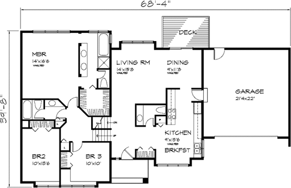 House Design - Prairie Floor Plan - Main Floor Plan #320-1139