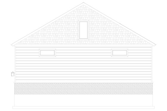 Exterior - Rear Elevation 6 for Traditional House Plan #1060-224, 1.5 bath