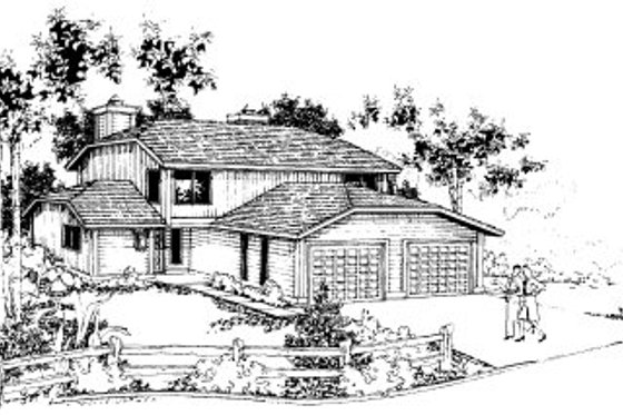 Exterior - Front Elevation for Modern House Plan #303-218 - 2 bed, 1.5 bath