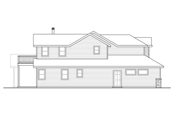Exterior - Other Elevation for Traditional House Plan #124-1190 - 3 bed, 2.5 bath