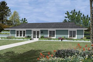 Ranch Exterior - Front Elevation Plan #57-259