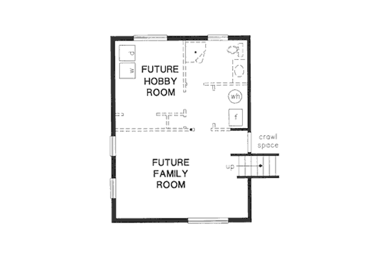 Home Plan - Floor Plan - Lower Floor for European House Plan #18-9070 - 3 bed, 2 bath