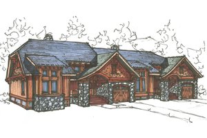 Craftsman Exterior - Front Elevation Plan #921-18