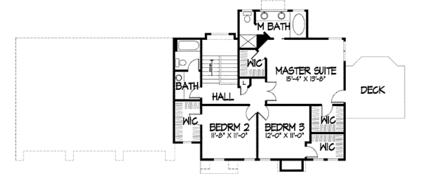 House Blueprint - Mediterranean Floor Plan - Upper Floor Plan #320-1427