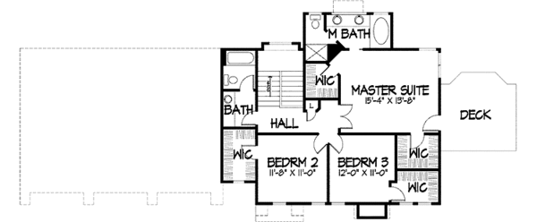 House Plan Design - Mediterranean Floor Plan - Upper Floor Plan #320-1427