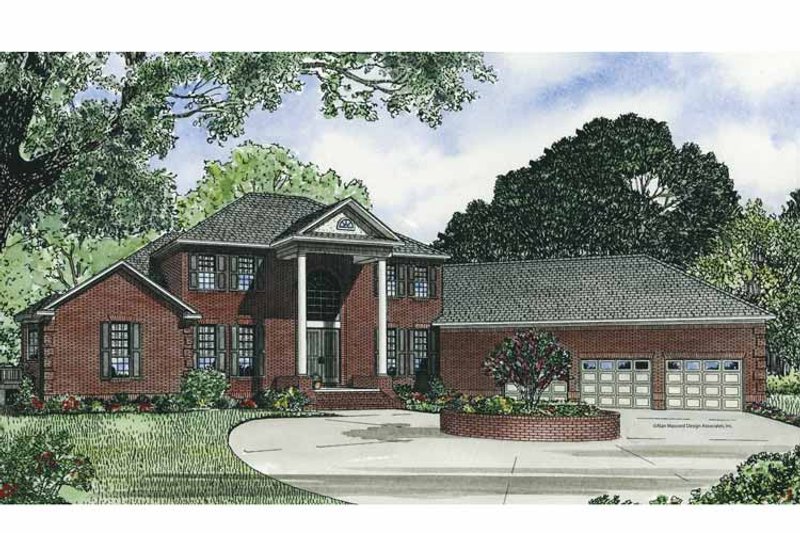 Home Plan - Exterior - Front Elevation 3 for Classical House Plan #17-2769 - 5 bed, 3.5 bath