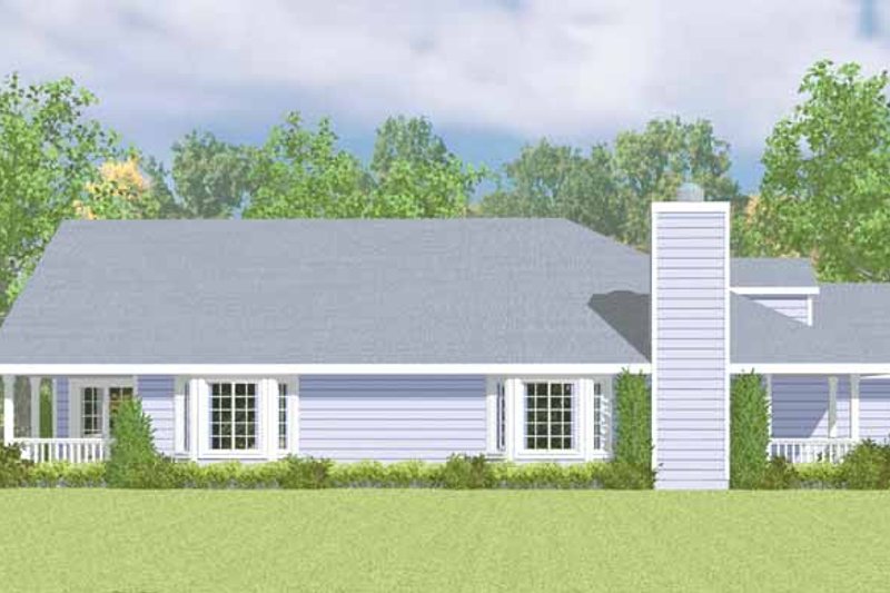 House Plan Design - Exterior - Other Elevation 3 for Ranch House Plan #72-1080 - 3 bed, 2 bath