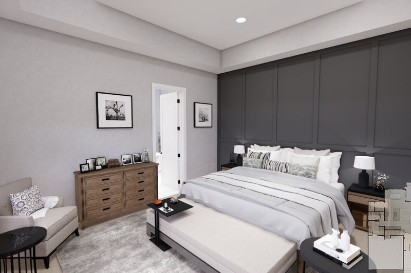 House Blueprint - Interior - Master Bedroom for Traditional House Plan #51-1219 - 3 bed, 2.5 bath