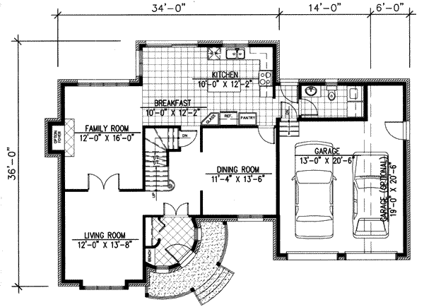 European Floor Plan - Main Floor Plan #138-158