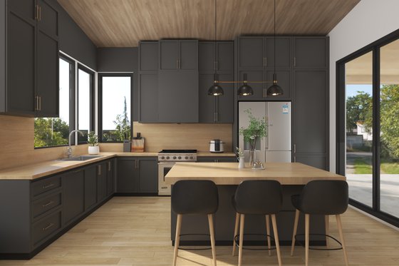 Interior - Kitchen for Barndominium House Plan #1070-221 - 1 bed, 1.5 bath