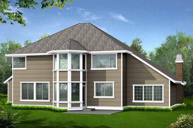 Home Plan - Exterior - Rear Elevation 1 for Craftsman House Plan #132-412 - 4 bed, 2.5 bath