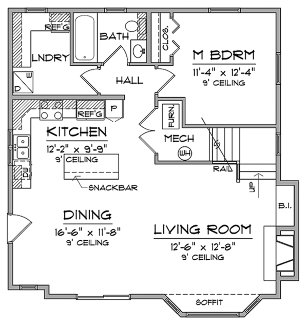 Architectural House Design - Craftsman Floor Plan - Other Floor Plan #981-17