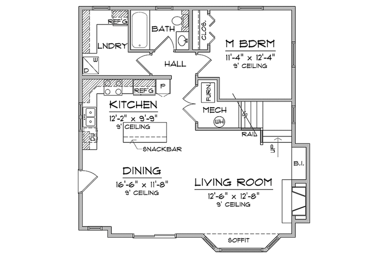 House Blueprint - Floor Plan - Other Floor for Craftsman House Plan #981-17 - 3 bed, 2 bath