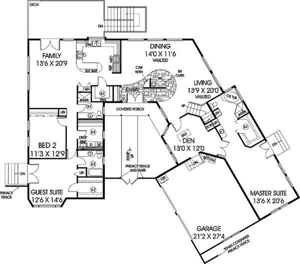 Architectural House Design - Victorian Floor Plan - Main Floor Plan #60-1023