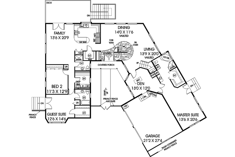 Home Plan - Floor Plan - Main Floor for Victorian House Plan #60-1023 - 3 bed, 3 bath