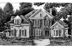 Colonial Exterior - Front Elevation Plan #927-857