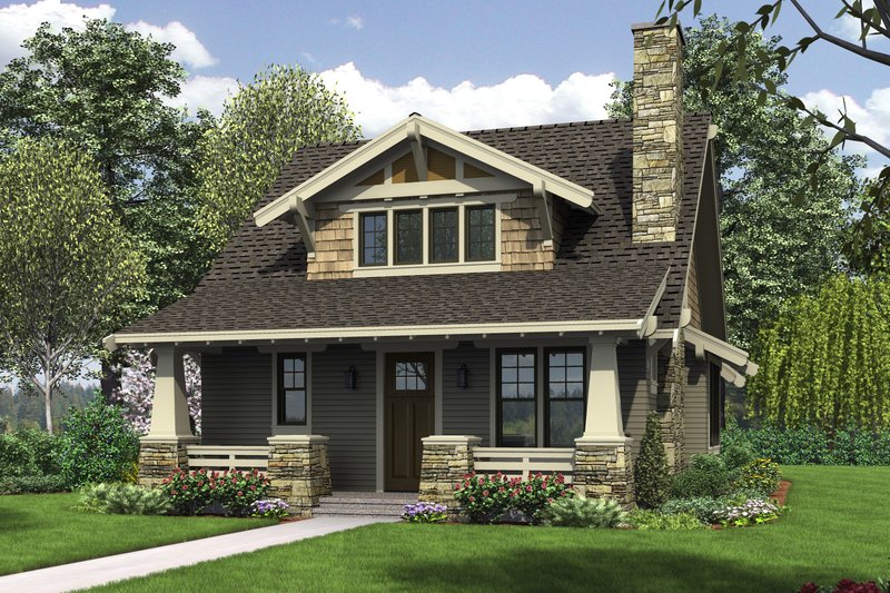 Bungalow Style House Plan - 3 Beds 2.5 Baths 1777 Sq/Ft Plan #48-646