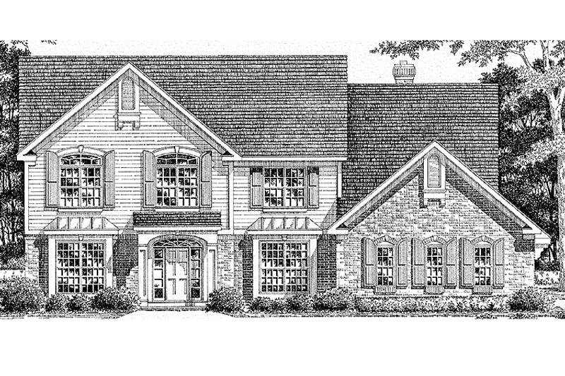 House Blueprint - Exterior - Front Elevation 3 for Country House Plan #328-203 - 4 bed, 2.5 bath