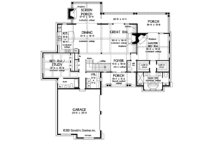 Floor Plan - Main Floor for European House Plan #929-975 - 4 bed, 4.5 bath